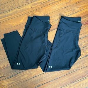 2 pairs Under Armour cropped leggings